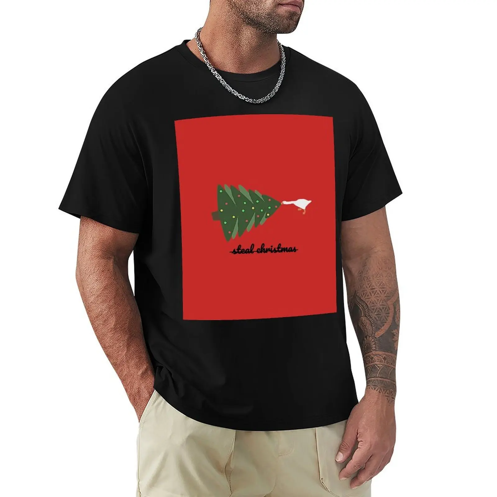 

Untitled Goose Game - Christmas Edition T-Shirt T-Shirt oversize t-shirts man summer shirt mens t shirt