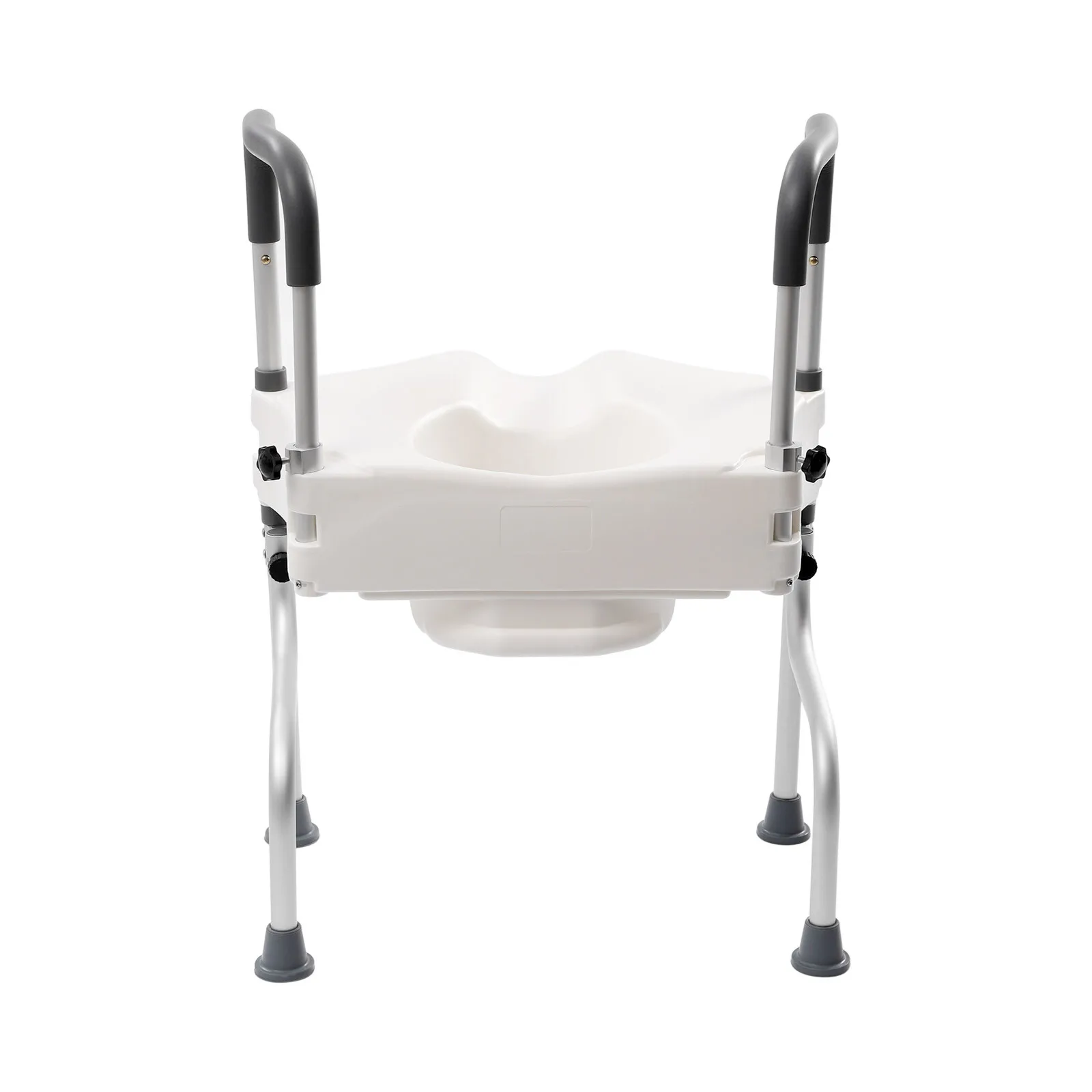 Rehausseur de siège de toilette réglable en hauteur de 11 cm avec accoudoirs de soutien robustes, aide à la sécurité dans la salle de bain pour personnes âgées, seniors, handicapés, post-opératoires