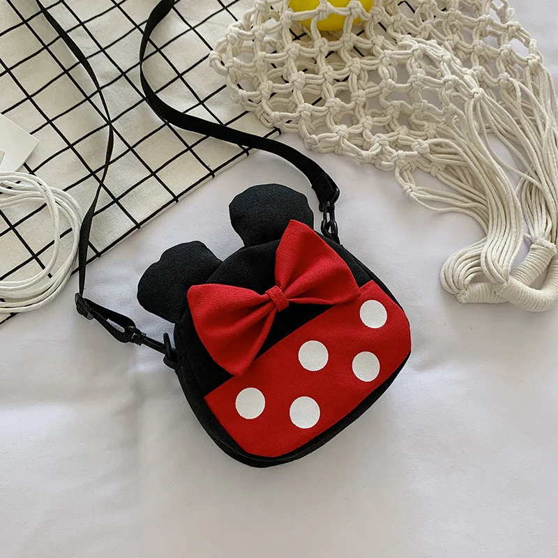 Disney Mickey Minnie Children\'s New Crossbody Mini Shoulder Satchel Kindergarten Handbag Coin Chest Bag