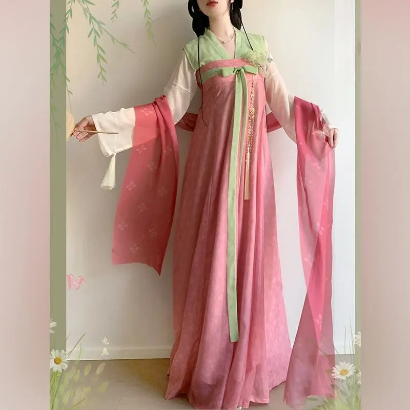 2026 Spring Hanfu Dress Women Ancient Chinese Hanfu Sets Female Fairy Cosplay Costume Tang Dynasty Hanfu Party Outfit For Women