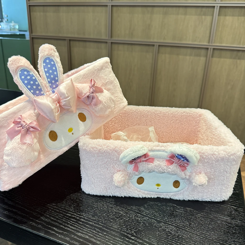 Sanrio My Melody Sweet Piano pluche opbergdoos, kantoor desktop rommel sorteerdoos, studentenflat briefpapier opbergdoos