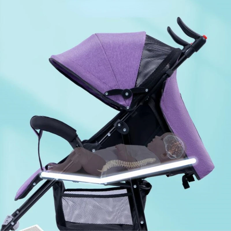 Can Sit And Lie In Baby Stroller Ultra-light Portable Baby Umbrella Stroller Folding Shock-absorbing Trolleys For Children