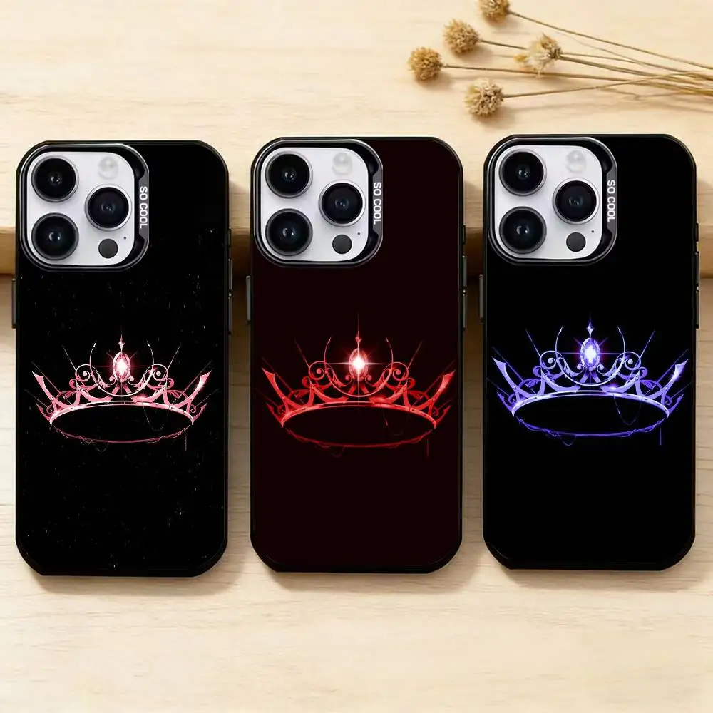 

C-C-Crown Phone Case for Color Silver Shell For IPhone 17 16 15 14 13 12 11 Pro Max Plus