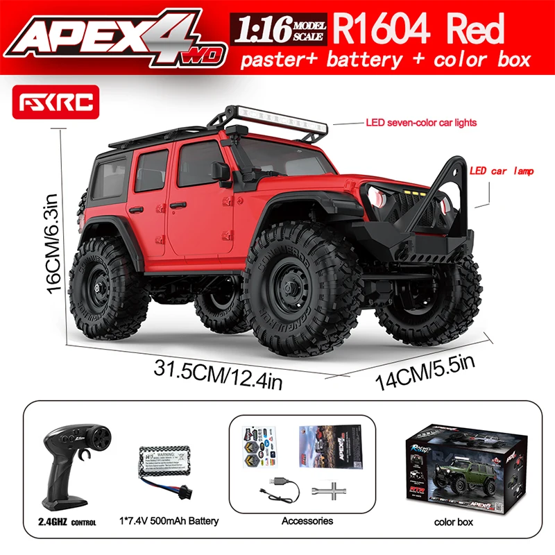 HB-R1609 1/16スケールの4WD RCクローラー HB-R1609 1:16 Land Rover Defender RC Crawler 4WD – 2.4GHz, 30 min