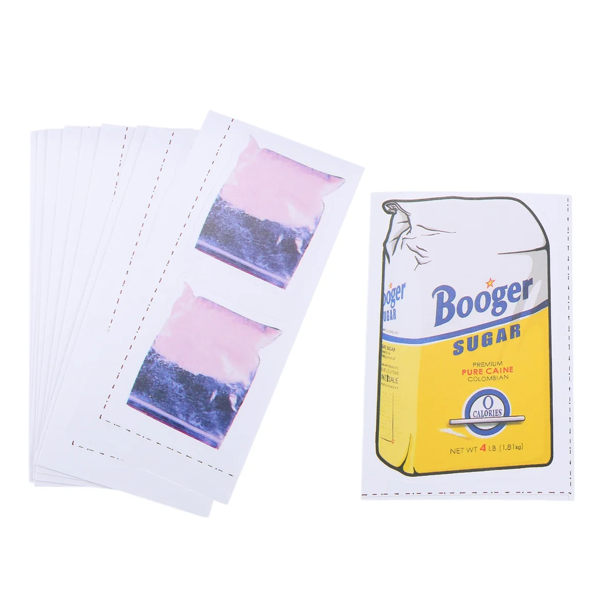 

Baby-Little Blow Baggies Prank Stickers, Baggie Filled with Booger Sugar, Booger Sugar Sticker,