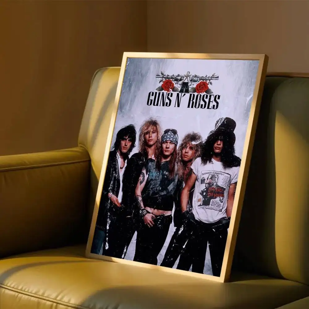 Cool Band G-Guns N Roses Anime Posters Sticky Whitepaper Sticker DIY Room Bar Cafe Kawaii Room Decor view 3