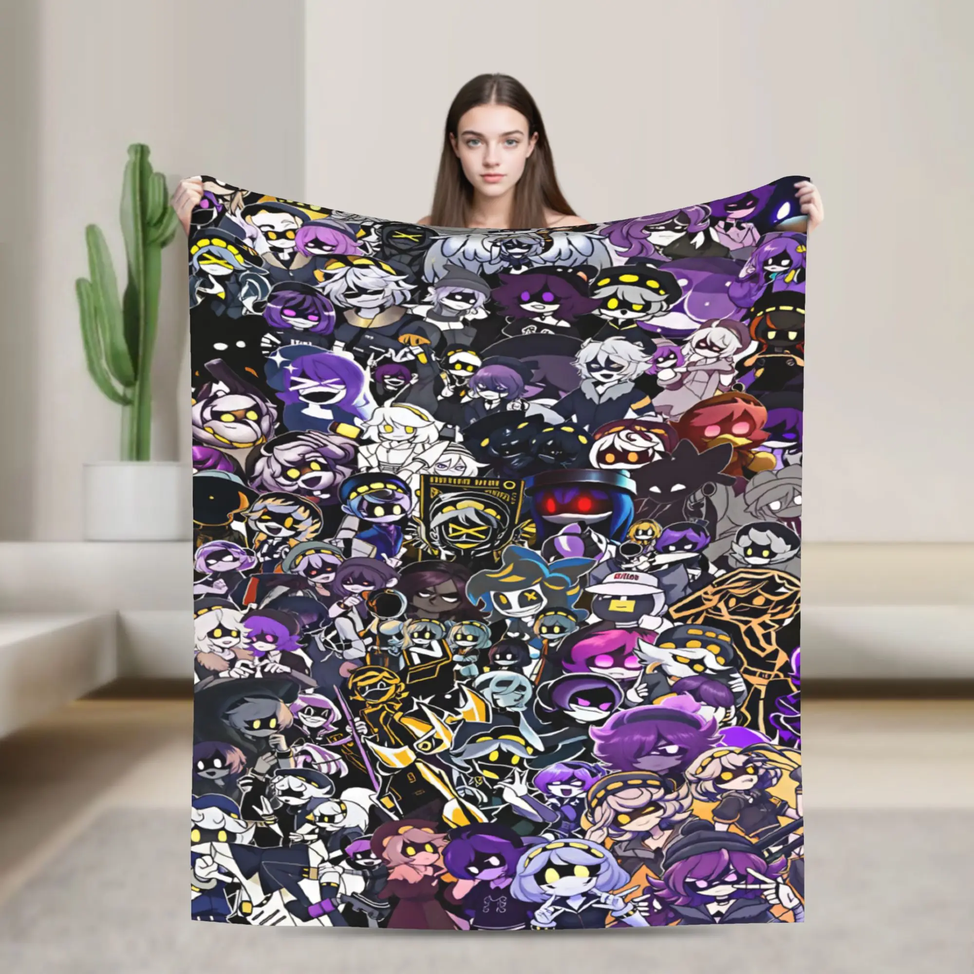 3D Murder-Drones Uzi Cartoon Blanket Quality Warm  Throw Blanket Winter Boy Girl Bedroom Print Bedspread