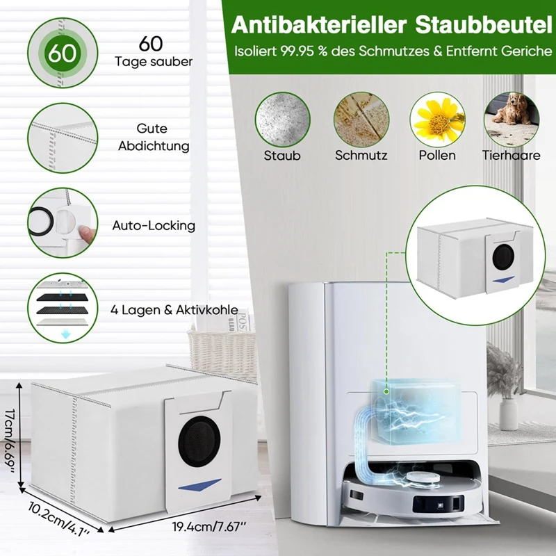 Für ecovacs deebot t20 omni roboter staubsauger hauptseiten bürsten hepa filter mopp stoff staubbeutel ersatzteile