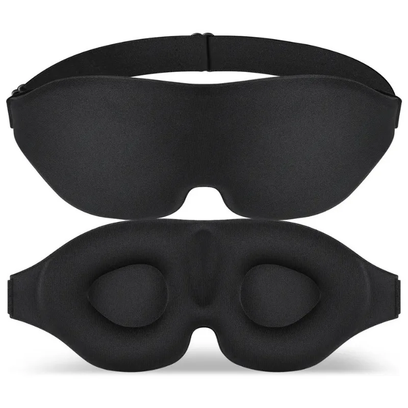 

For Men and Women with No Pressure on The Eyes Breathable and Light Blocking Eye Mask Black 3D Eye Mask Adjustable