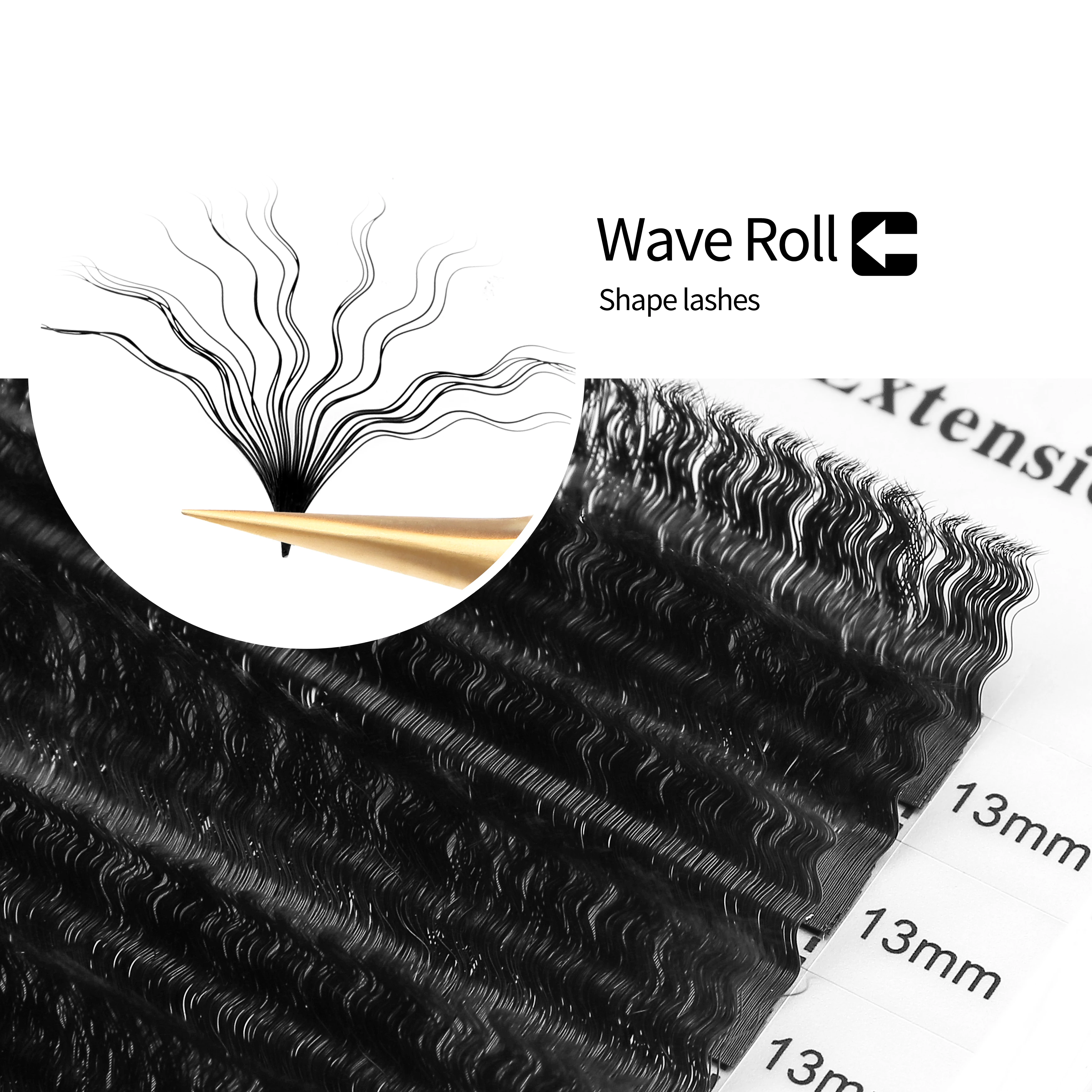 XIUSUZAKI Woolly Curl W Shaped Bloom Automatic Flowering Premade Fans Eyelashes Extensions Natural Soft Individual Lashes