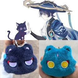 Game Genshin Impact Keychain Scaramouche Xiao Cosplay Plush Pendant Keyrings Balladeer Wanderer Key Chains Accessories Prop