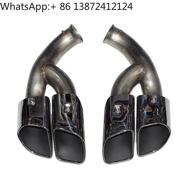 

2015-2017 Porsche Cayenne GTS Exhaust Tip Stainless Steel Quad round Square Tailpipe Muffler TURBO Exhaust Head