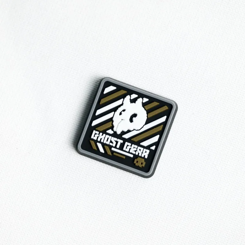 Ghost Gear PVC Patch Metal Tactical Badge for Clothing Bag Decoration Mini 1 inch
