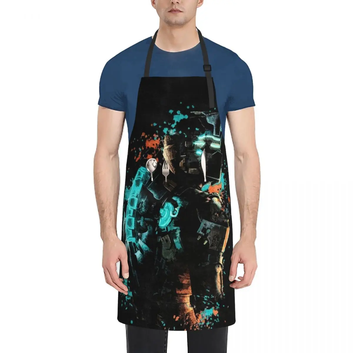 

Dead Space Dark Splatter Apron Salon Men gift For Man Haircut Apron