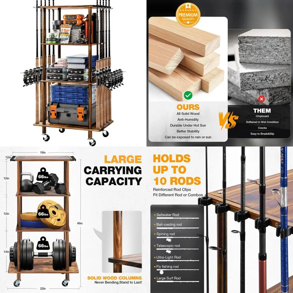 

Держатели для стержней для ловли рыга или стойка для стовпов для ловли рыга, вмещает до 10, держатели для стержней для ловли рыга, деревянный органайзер, стеллаж для ловли для ловли автомобиля i