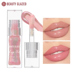 Beauty Glazed Color Changing Lip Oil,Nourishing And Healing water-glossy mirror lip glaze,moisturizing lip oil for pouty lips