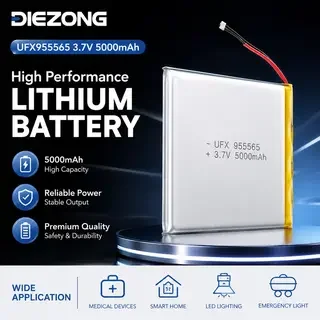 2026 NEW UFX955565 3.7V 5000mAh for Medical Devices Smart Home Lighting Fixture Replace Charging Batteries