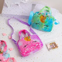 Fashion Sweet Unicorn Handbags For Girls Cute Kid Crossbody Shoulder Bag Children Birthday Party Gift Little Girl Small Purse 3