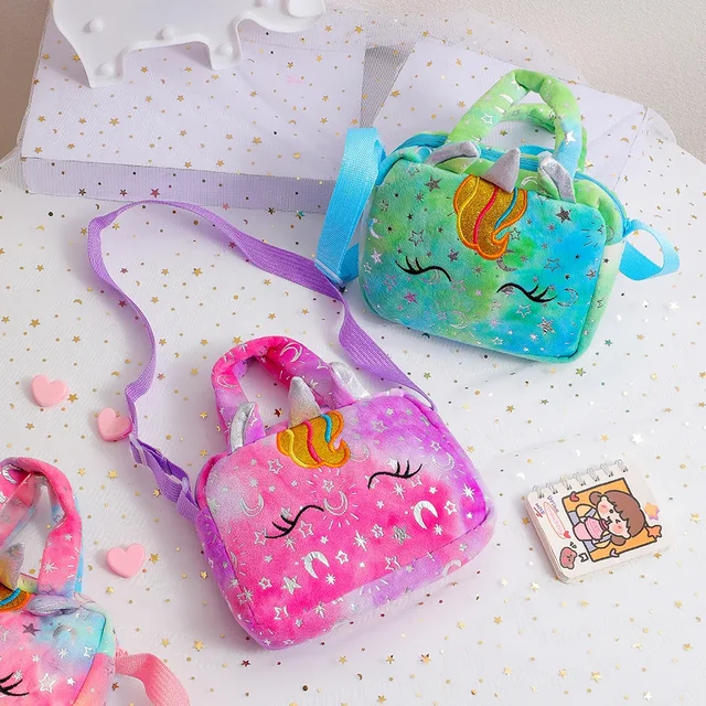 Fashion Sweet Unicorn Handbags For Girls Cute Kid Crossbody Shoulder Bag Children Birthday Party Gift Little Girl Small – view 3