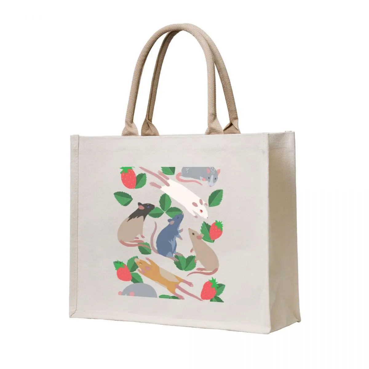 

Strawberry Patch Rats Tote Bag bags luxury women Lady bags Gift bag shopping cart bags