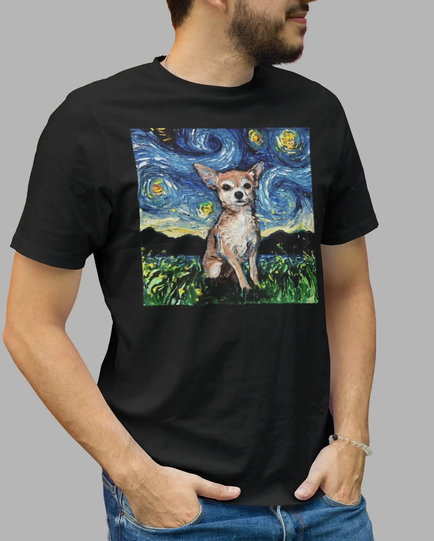 Starry Chihuahua Dog Lovers T Shirt