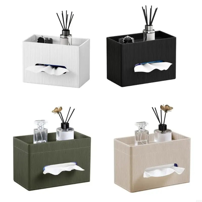 PU-Leder-Tissue-Box-Abdeckung, rechteckiger Papierhandtuchhalter für Wohnzimmer, Schlafzimmer, Badezimmer, Heimdekoration, B03E – Detail 1