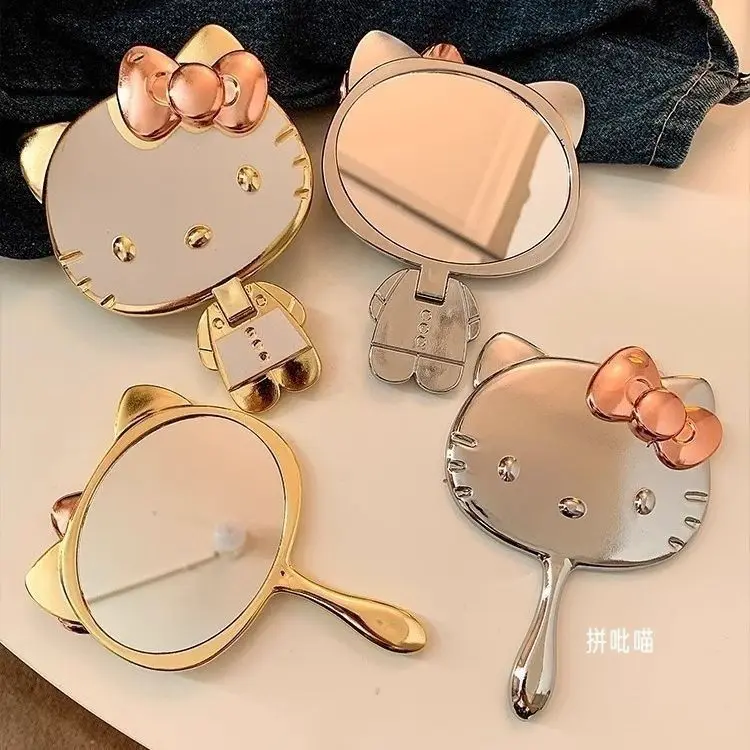 

Hello Kitty аниме 3D портативное новое стильное принцессы высокого класса изысканное котенка Kt Cat ручное зеркало для макияжа уличное портативное зеркало