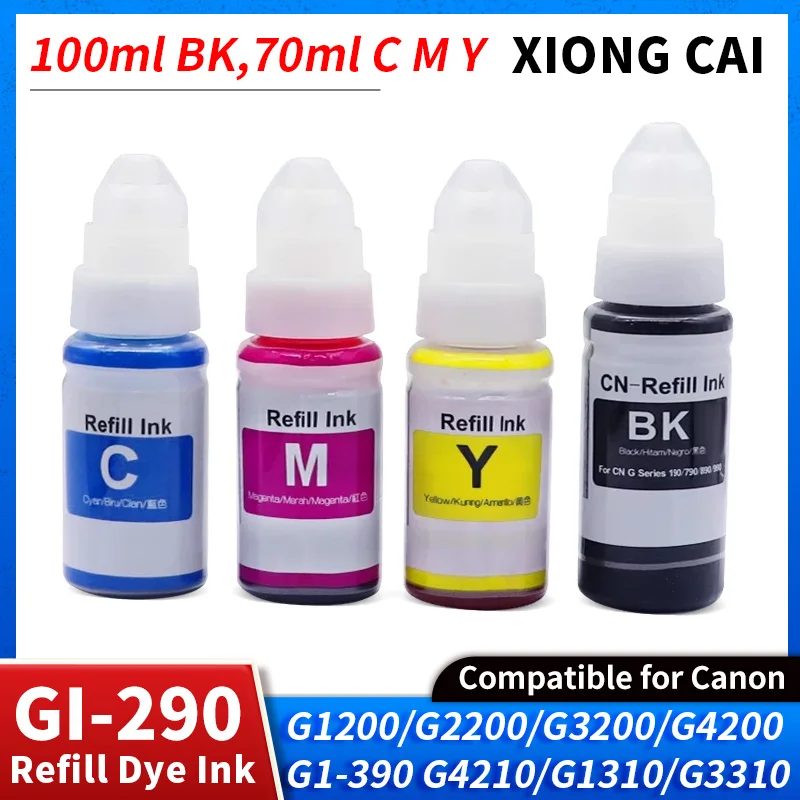 Женская модель 690, чернила в бутылках для заправки чернил для Canon PIXMA G1200, G2200, G3200, G4200, G4210, G1310, G3310, G2600, G3600, G3610, G4600, G4610
