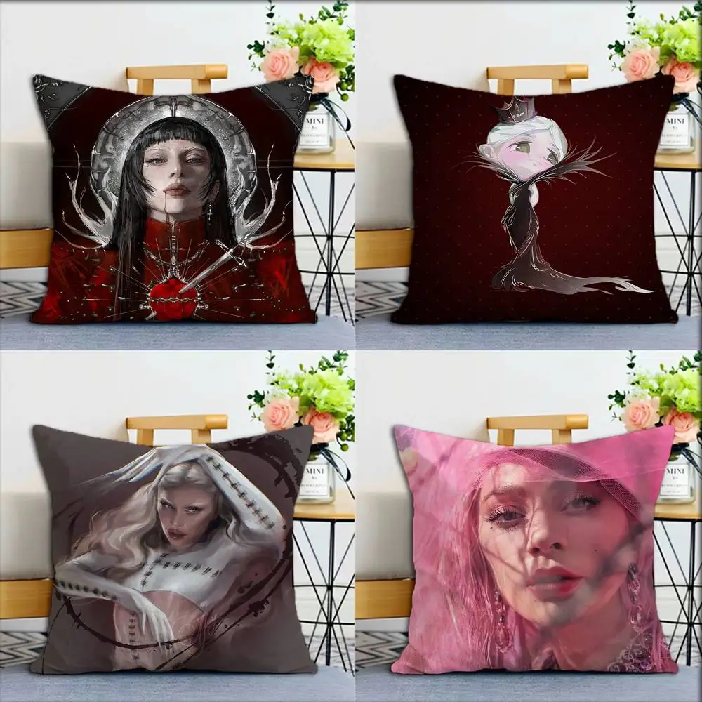 

L-Lady Singer G-GagaS World Various Sizes Square Pillow Case For Car Home Bedchamber Decor