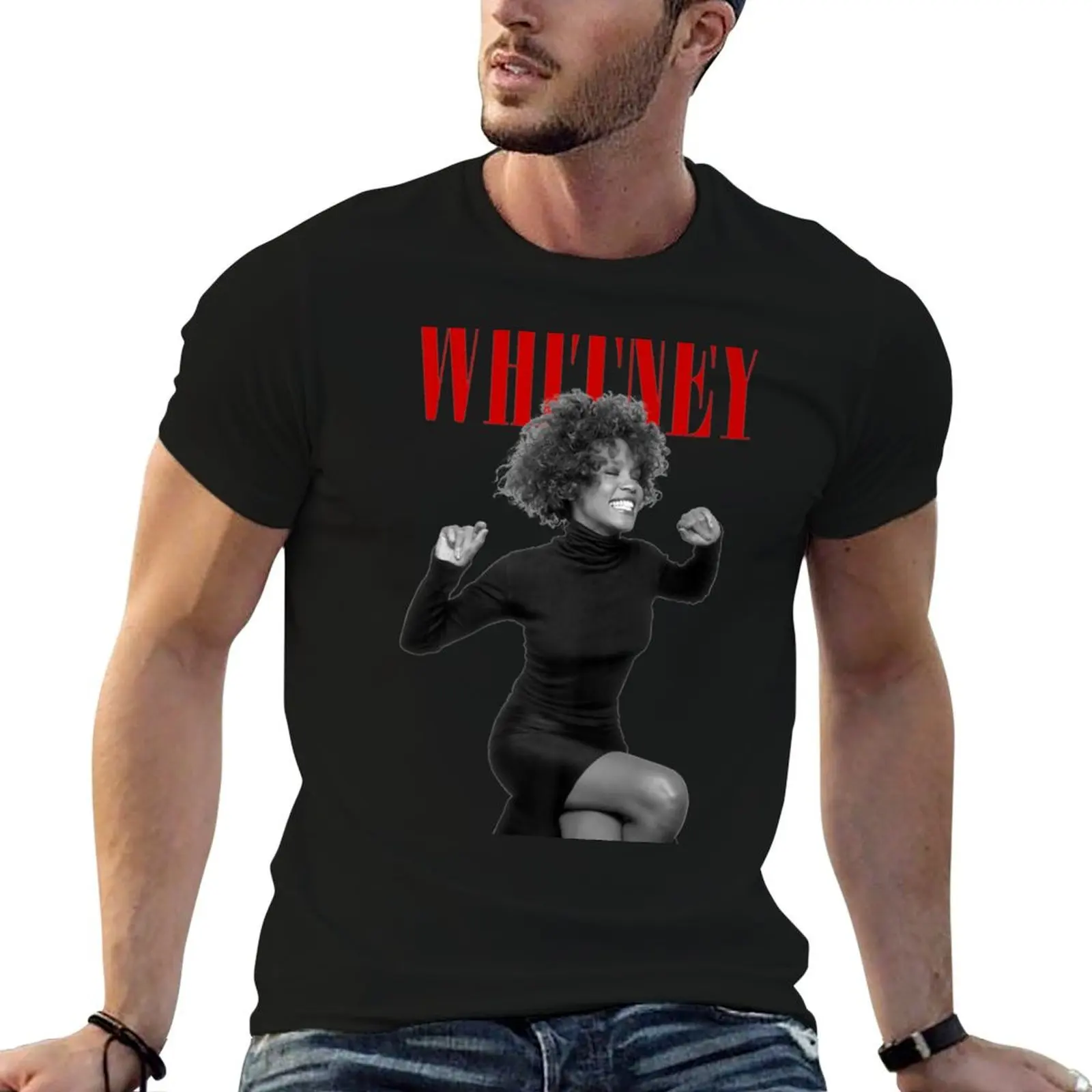 Black Dress Photo Men And Women Whitney T-Shirt anime clothes croswit shirt man t shirts men