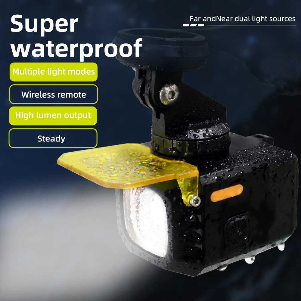 

50W MTB Road Bicycle Night Riding Wireless Remote Control Light Rechargeable Strong Light Super Bright Hanging Down Headlight