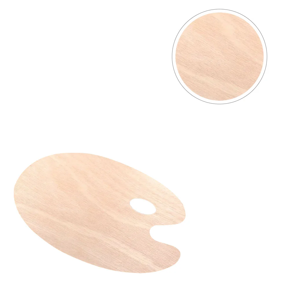 Wooden Color Modulation Plate Mixing Board Painting Oval Oil Practical Tray