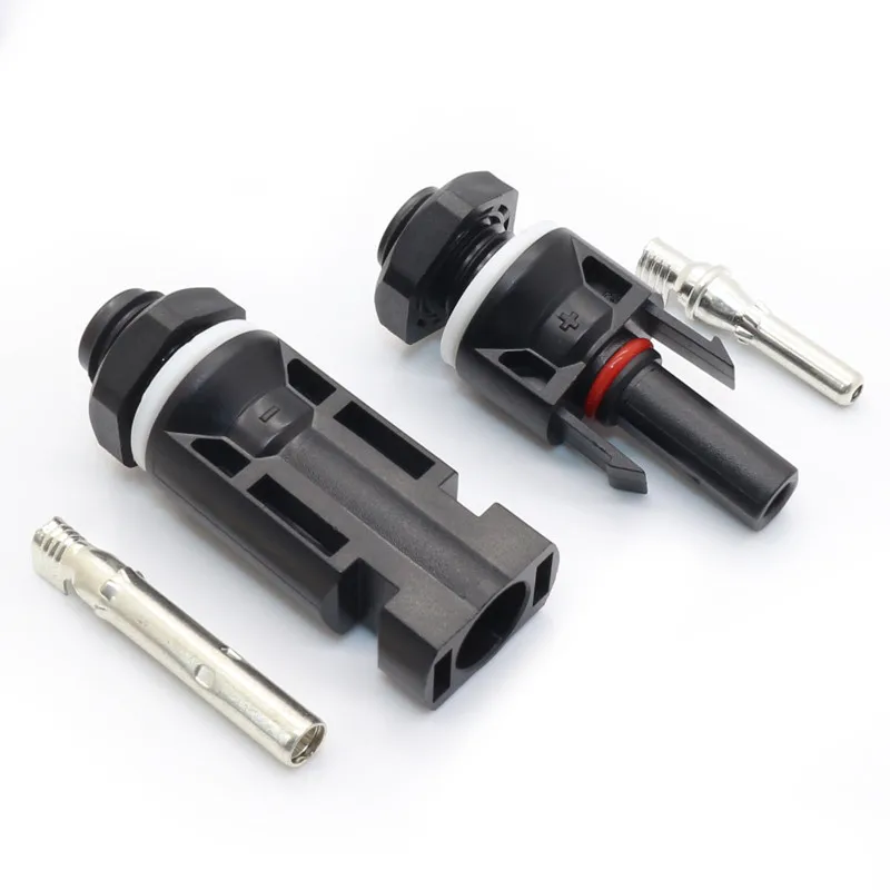 1 Pair Solar Panel Mouted Connector M12 Thread  Solar Male Female Connectors for Inverter DC Combiner Box Installation