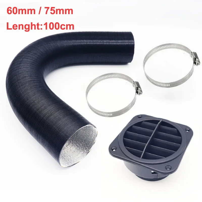 75mm / 60mm/42mm Diesel Heater Duct Hose Pipe Air Duct Air Vent Outlet Hose Clip For Webasto Eberspach Diesel Parking Heater