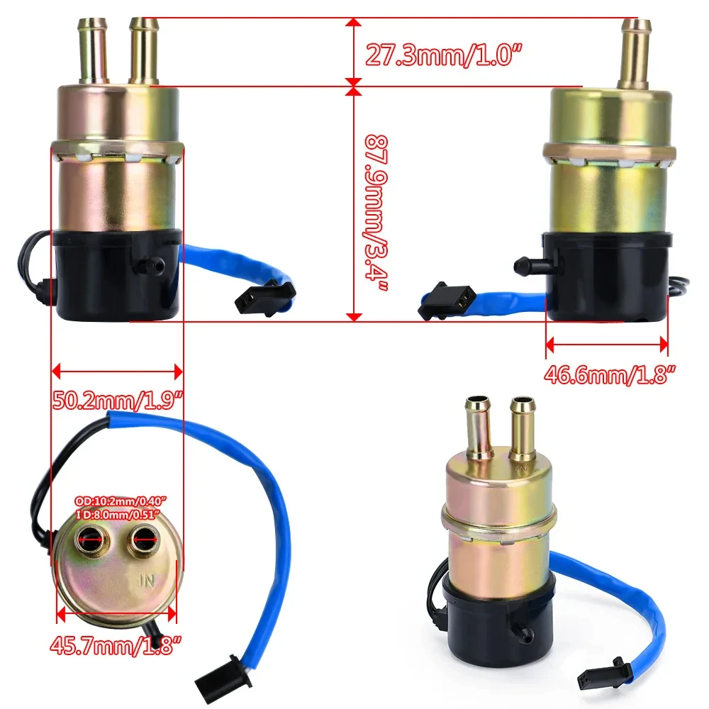 Motorcycle Fuel Pump 12v 10mm Fuel Pump For Honda CBR 600 F3 F4 VT 600 750 VFR 750 CBR 900 RR Motorcycle Engine Oil well Pump