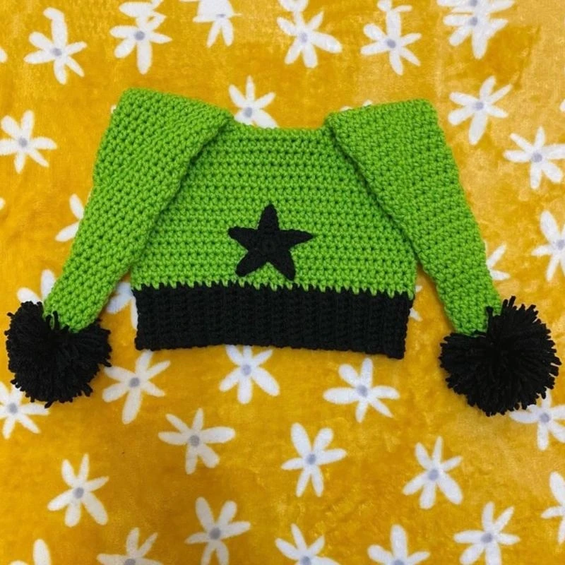 652f 여성을위한 따뜻한 니트 비니 모자 Y2K 광대 모자 코켓 모직 털실 여자 모자 여성 모자 십대 사랑스러운 헤드웨어