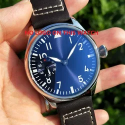 44mm GEERVO Light Blue Dial Asian ETA6497 17 Jewels Mechanical Hand Wind Movement  Pilot Men's Watch Luminous GR152-21