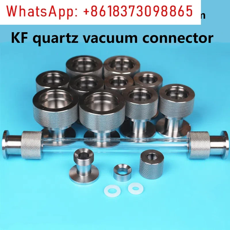 

1pcs KF16/25 Stainless Steel Vacuum Gauge Joint Quartz Tube Seal Tube Type Furnace Tube Sealer Flange