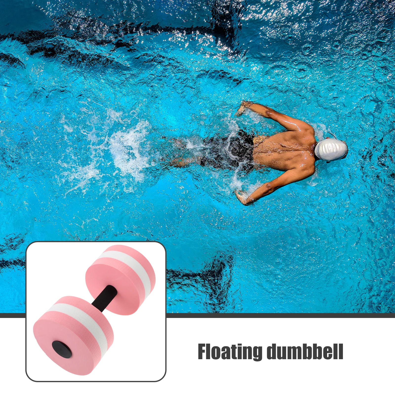 

1pc Floating Dumbbell Water Barbell Aquatic Exercise Dumbbells Pool Seaside Hot Spring EVA Material Fitness Equipment