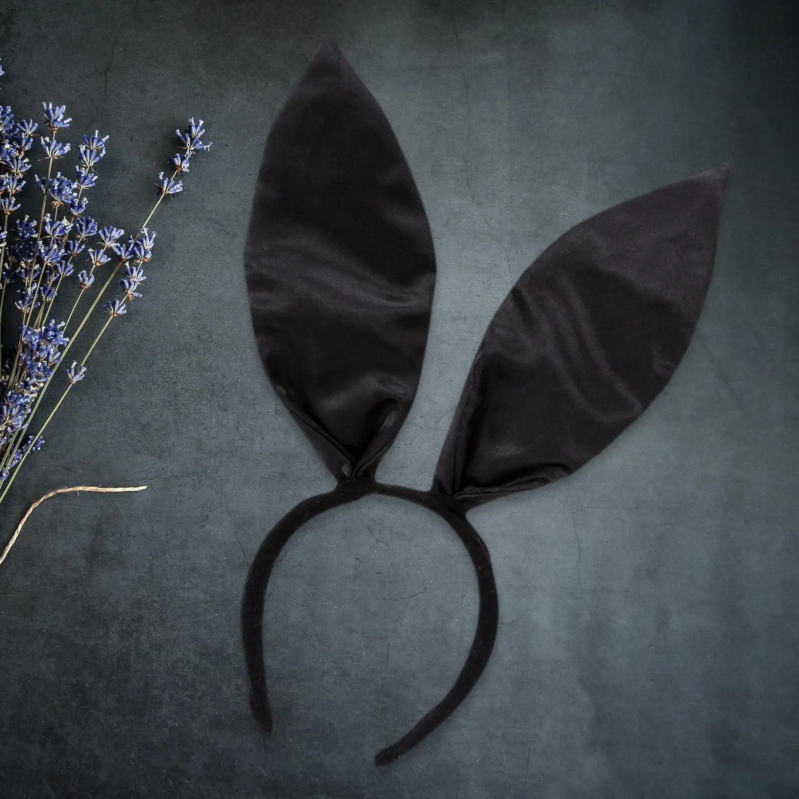 Black Bunny Ears Headband Large Ears Headband Hair Band for Masquerade