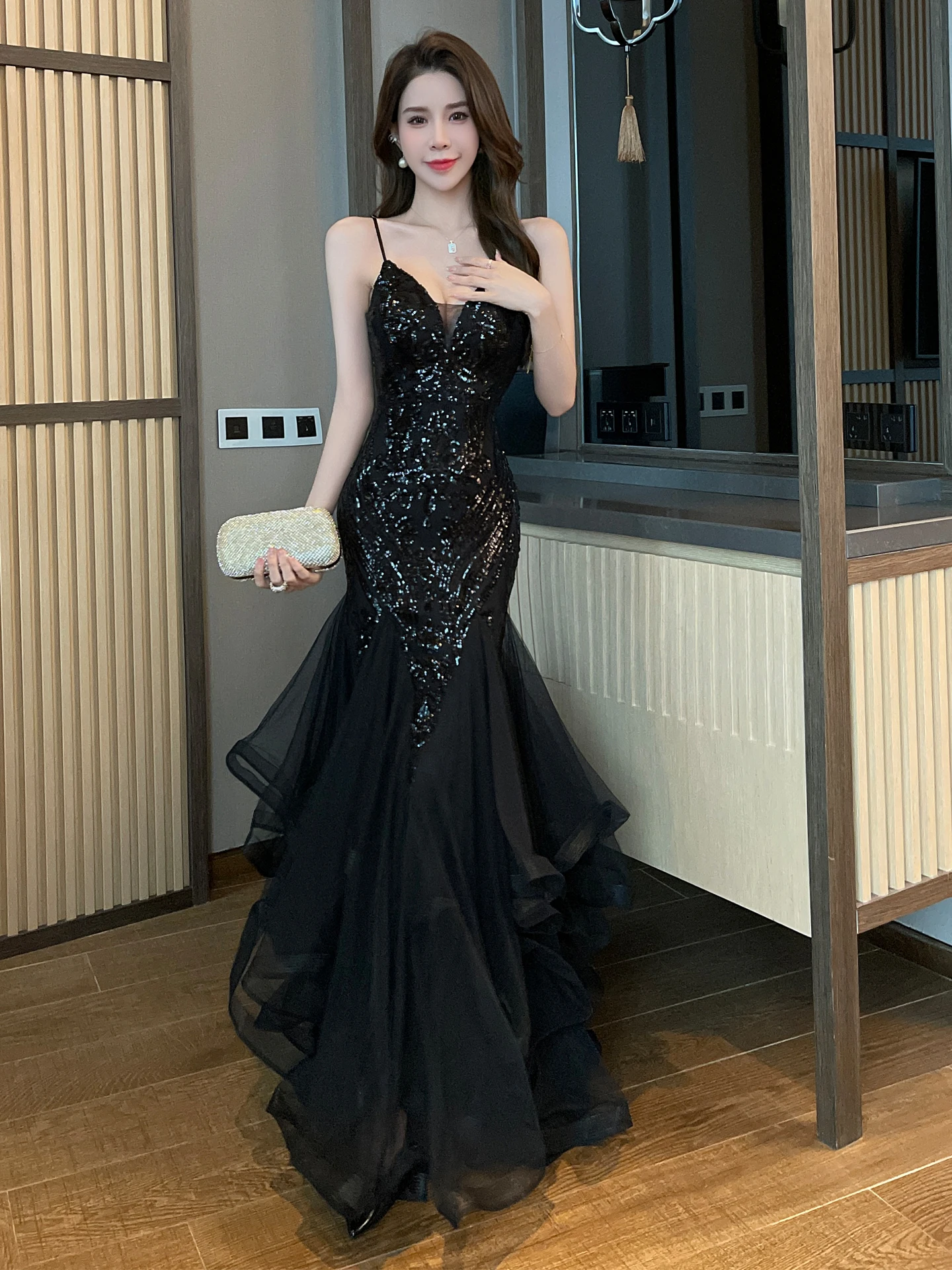 Ele Bla Abendkleid für Damen, 2025, neue High-End-Sensation-Zeremonie für Erwachsene, Host-Ball, Dr. Luxus-Matte