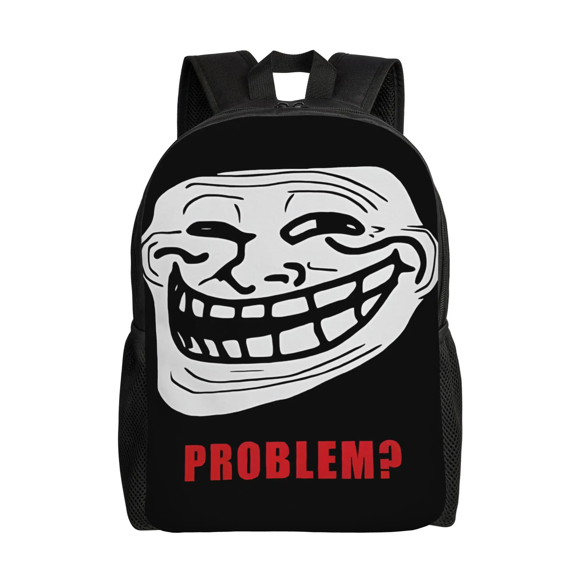 Trollface Meme Rage Comic Funny Troll Joke Internet Backpack Teen  Large Backpacks Fun High School Bags Camping Rucksack