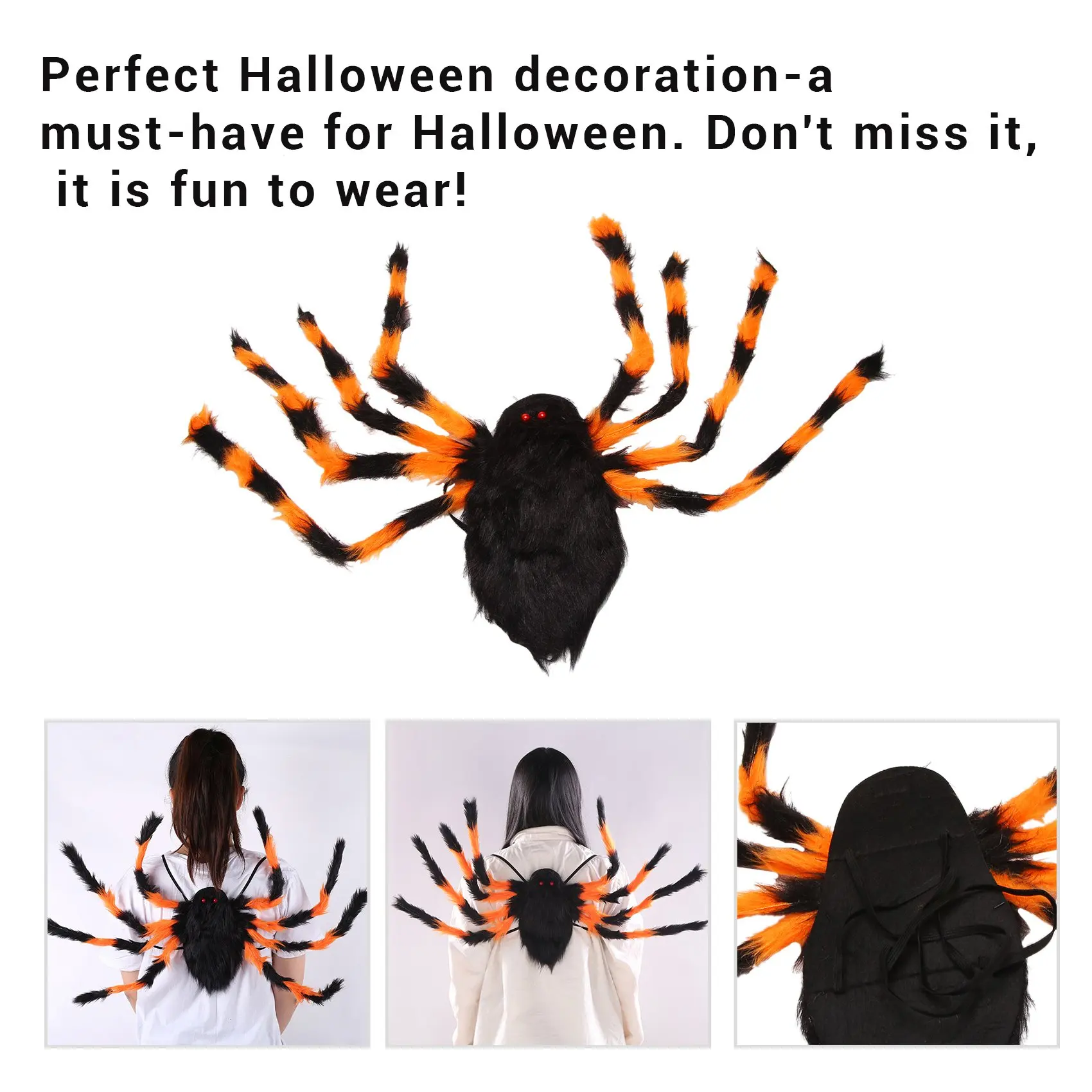 Halloween Spider Pocket Spider Fancy Dress Puntelli Candy Spider Color Strap Big Spider A