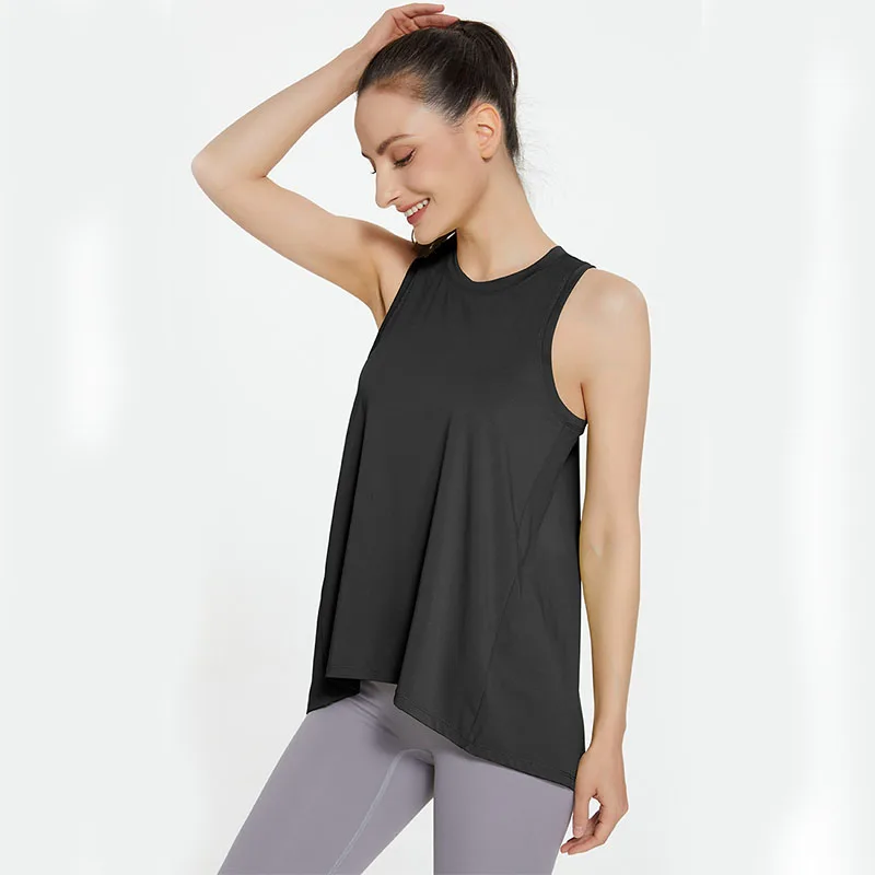 Yoga Shirt for Women, Quick Dry, Breathable Sleeveless Sports Vest, Running Top, Fitness T-Shirt, High Quality