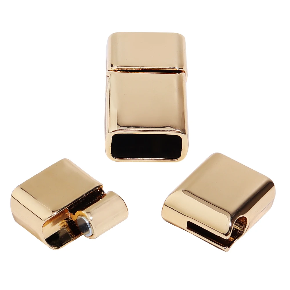 5Pcs Alloy Magnetic Clasps Round Square Corners Leather Cord End Clasp Connectors For DIY Jewelry Making Bracelet Accessories view 6