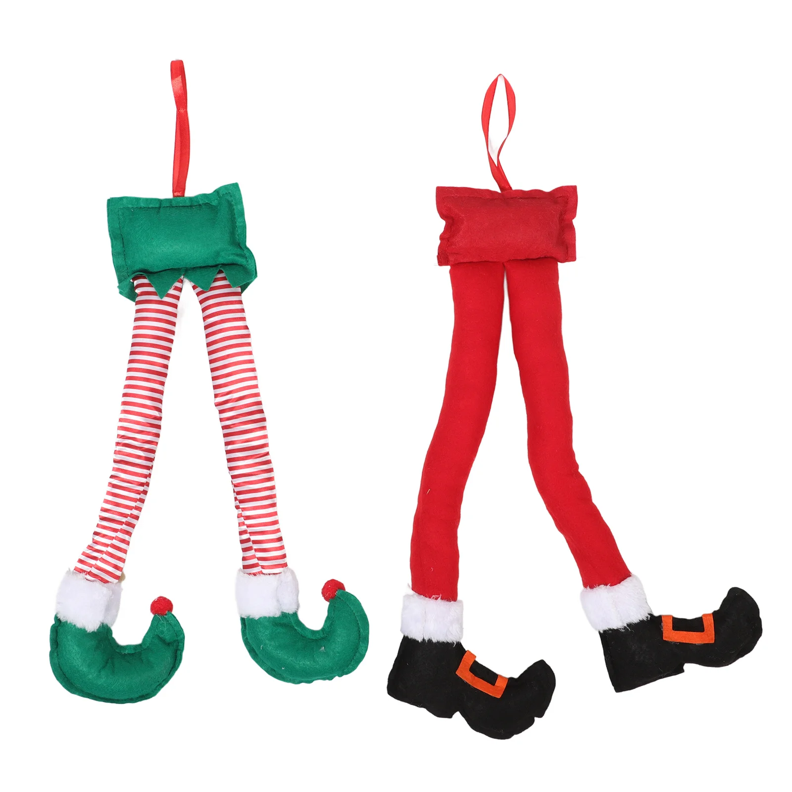 

2Pcs Christmas Leg Decorations Classic Color Scheme Fun Holiday Gift for Family Friends Tree Car Display Christmas Legs