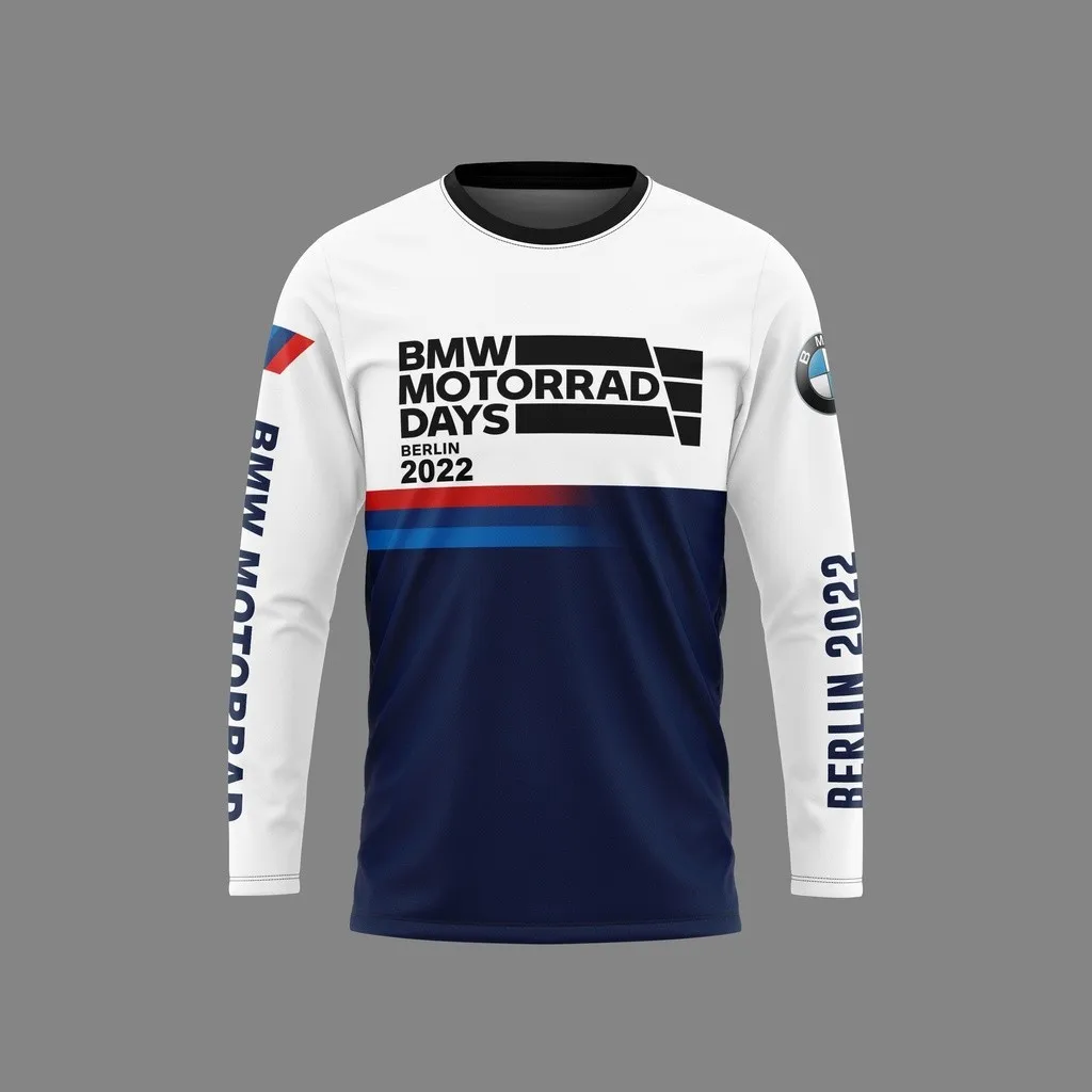 

Бестселлер 25 лет, новая быстросохнущая мужская футболка с длинными рукавами для автоспорта BMW Racing, снижающая скорость и дышащая.