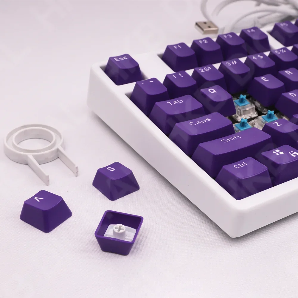 104 Klawisze ABS Keycaps Fioletowe OEM Profil Wysokość Pasują do Klawiatury Mechanicznej 61 87 104 Anne Pro 2 GK61 SK61 PC Gamer — zdjęcie produktu 4