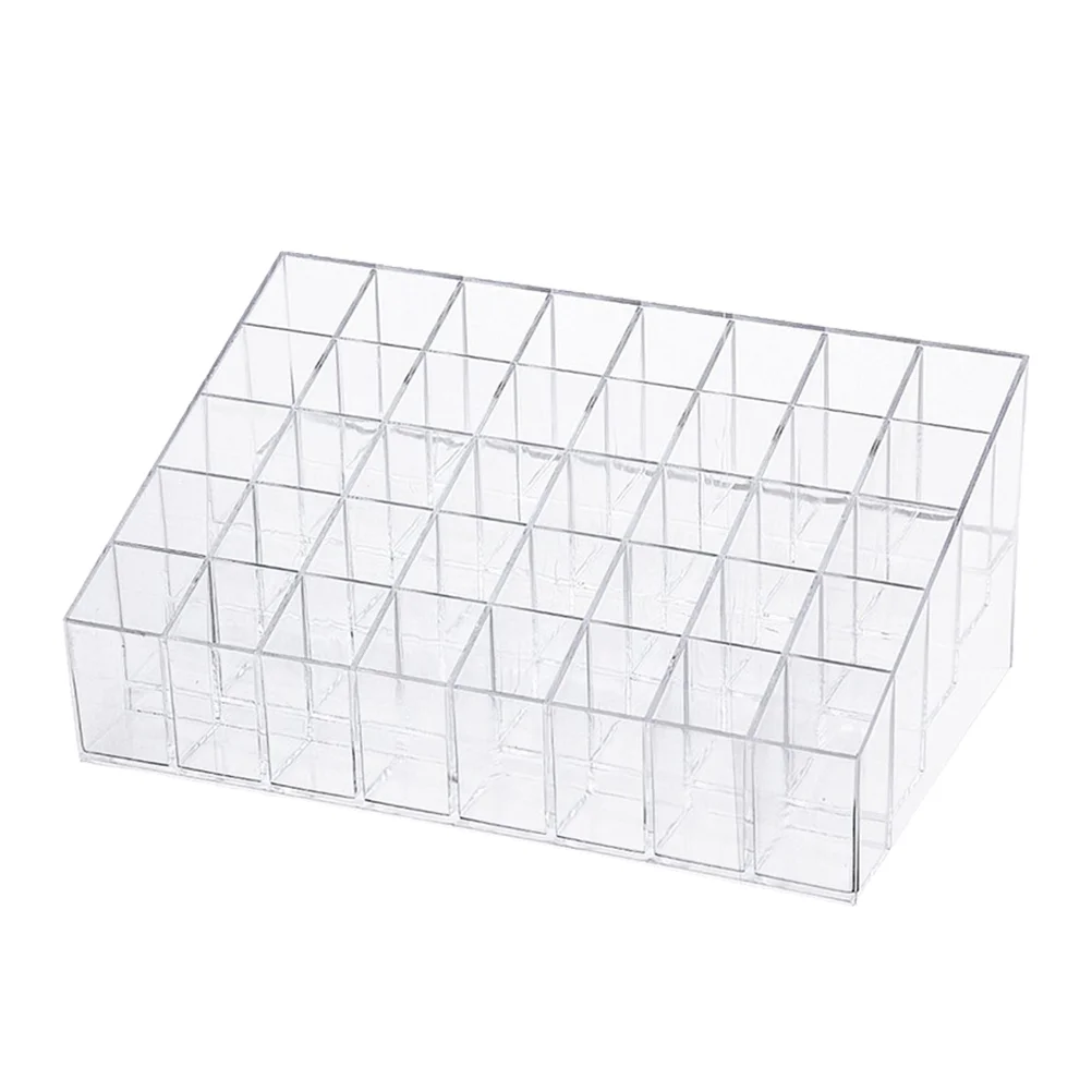 40 -Slot Afro Hair Braids Decoration Grid Lipstick Stand Gloss Holder Clear Shelves