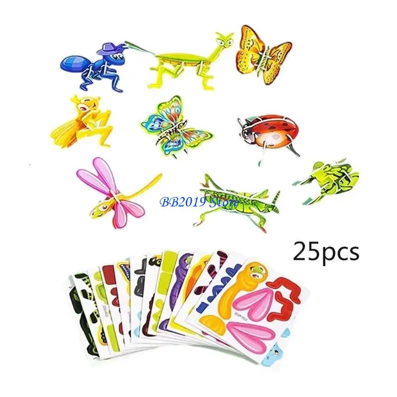 Q0KB 25 ชิ้นเด็ก ปริศนาของเล่นสำหรับมือตาประสานงานการฝึกอบรมอาคารบล็อกของเล่น